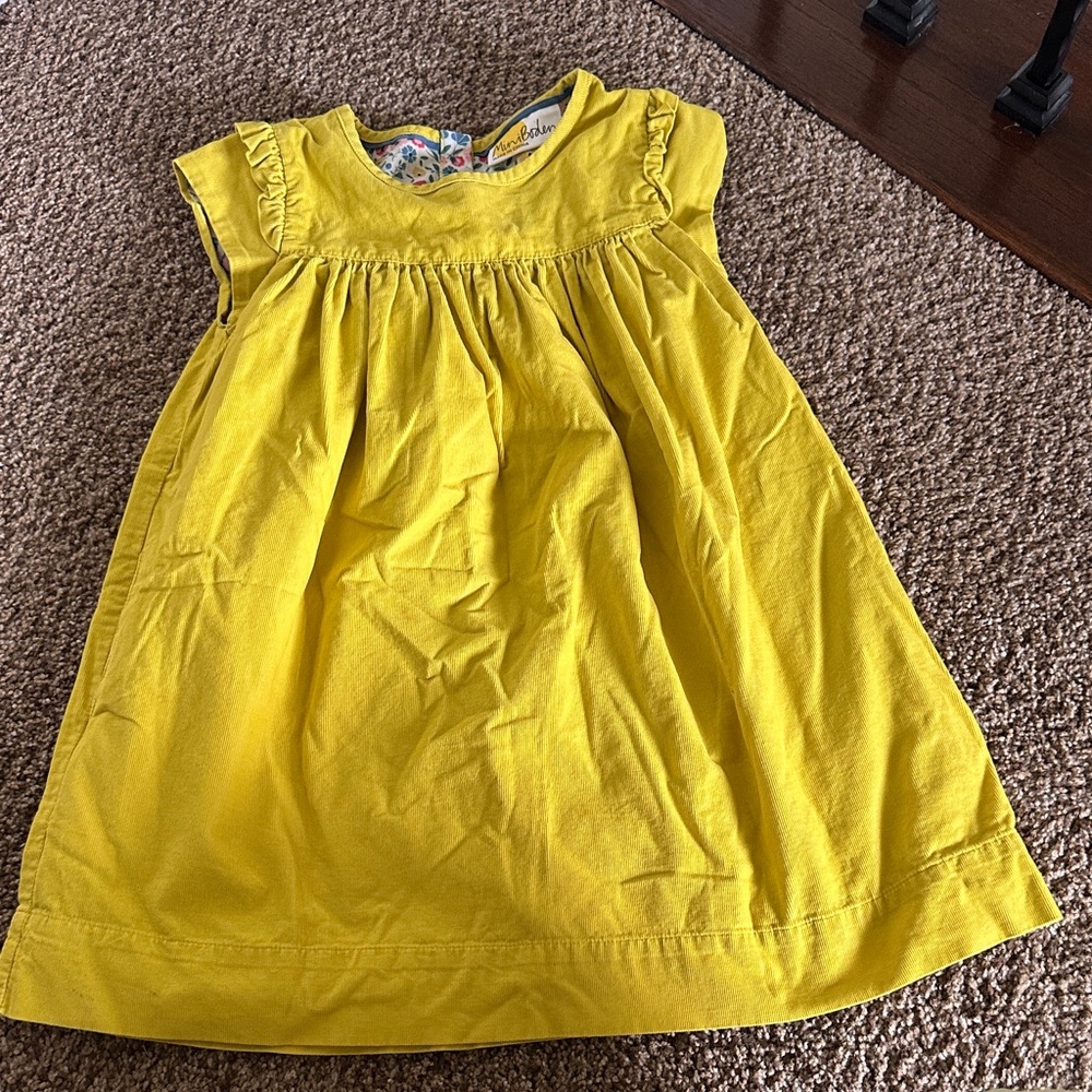 Mini Boden Sunny Yellow Kids Dress